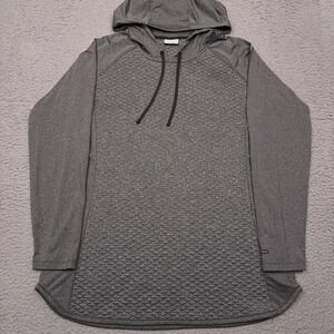 Columbia Cascade Gorge Quilted Hoodie‎ Women's XL Gray Lightweight Stretch